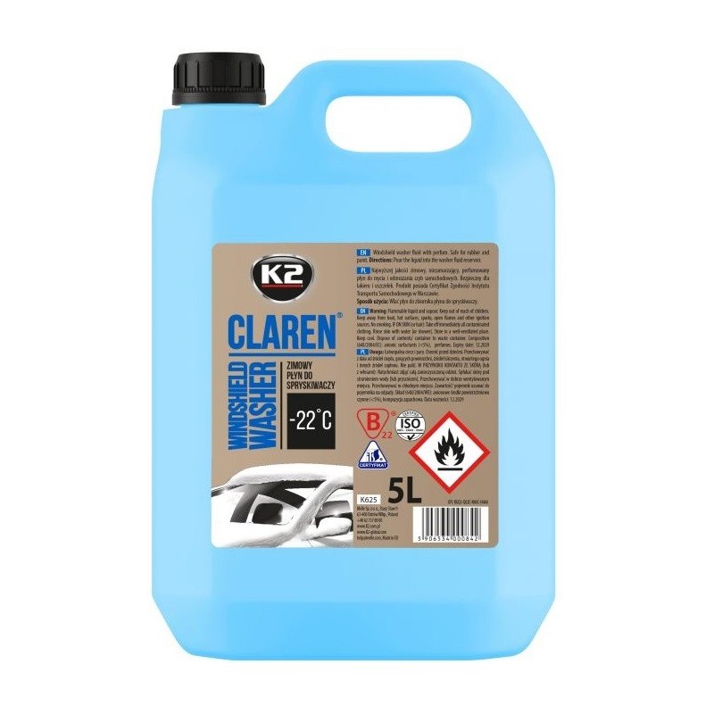 K2 CLAREN K625 Klaasipesuvedelik -22°C 5L